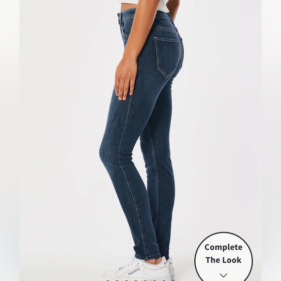 NEW HOLLISTER HIGH-RISE DARK WASH SUPER SKINNY JEANS SIZE:5 Long - Picture 2 of 10